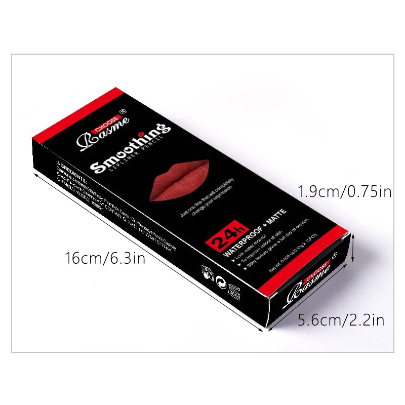 Ensemble de rouges à lèvres longue durée, 12 pièces, avec crayon professionnel et brillant à lèvres mat, cadeaux de saint-valentin pour femmes