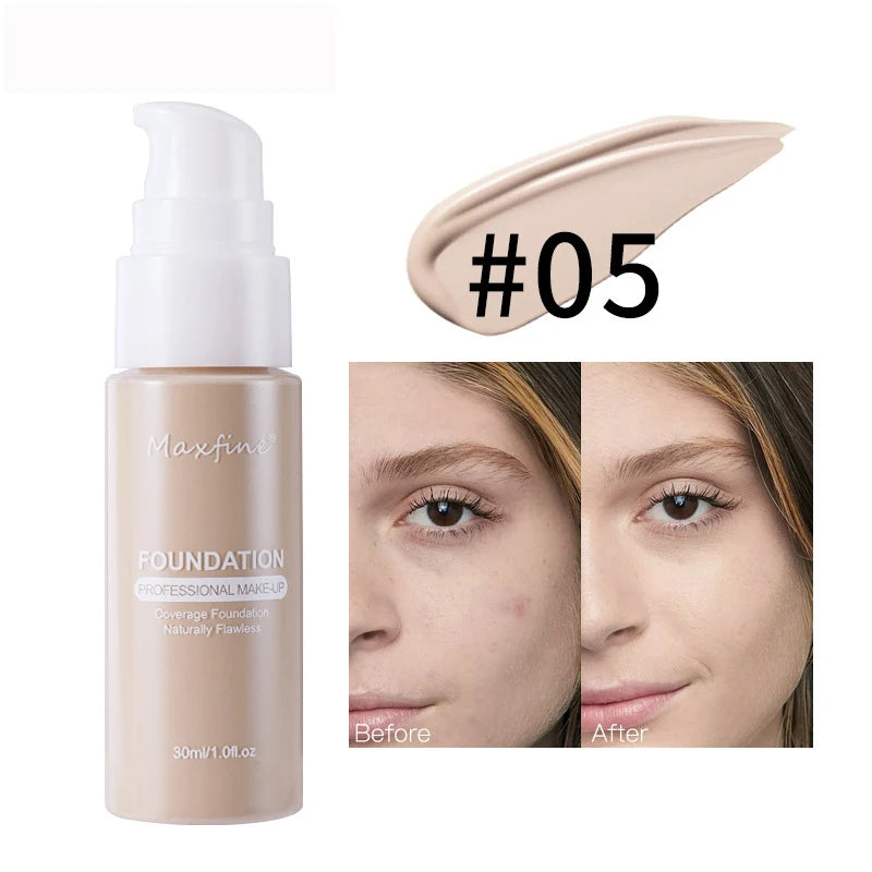 Fond de teint liquide résistant à la sueur, correcteur efficace, maquillage imperméable, cosmétiques professionnels