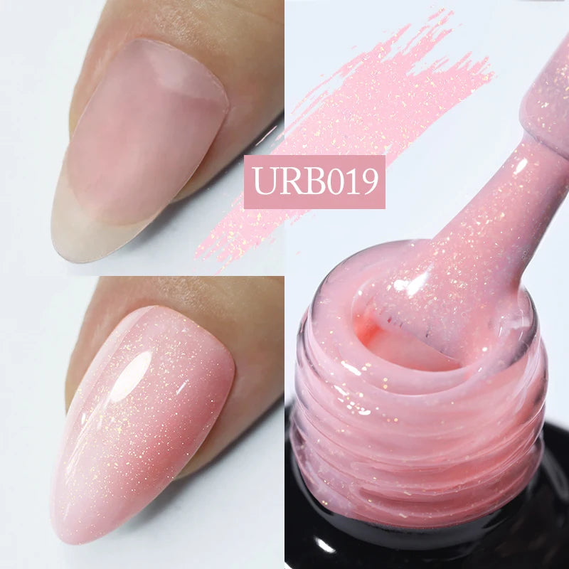 UR SUGAR-Gel de base en caoutchouc cristal nude, vernis à ongles UV LED, document naturel, semi-continu, trempage, 7ml