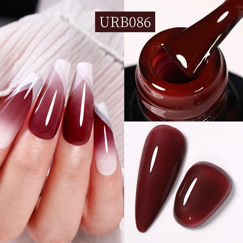 UR SUGAR-Gel de base en caoutchouc cristal nude, vernis à ongles UV LED, document naturel, semi-continu, trempage, 7ml