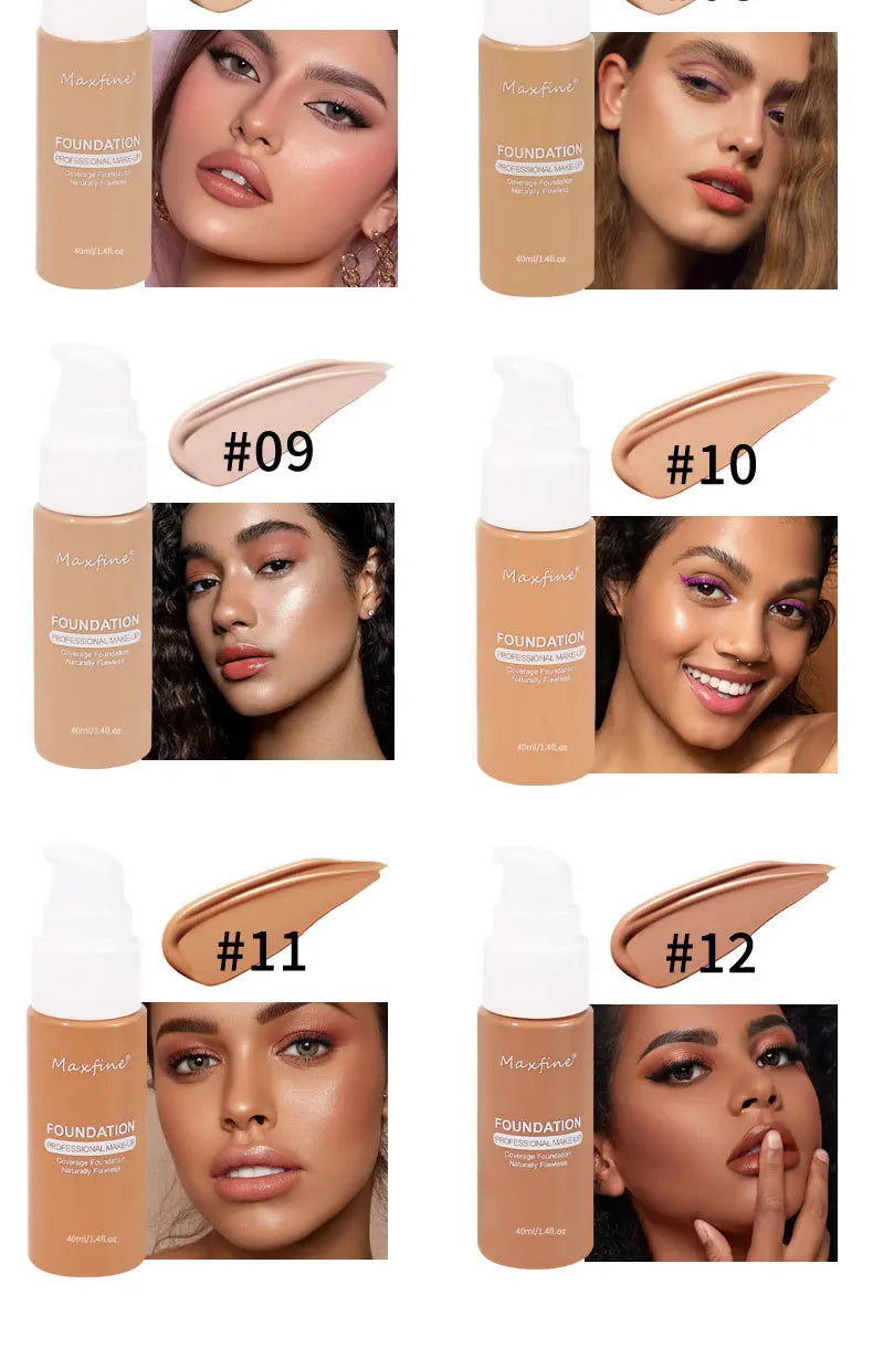 Fond de teint liquide résistant à la sueur, correcteur efficace, maquillage imperméable, cosmétiques professionnels