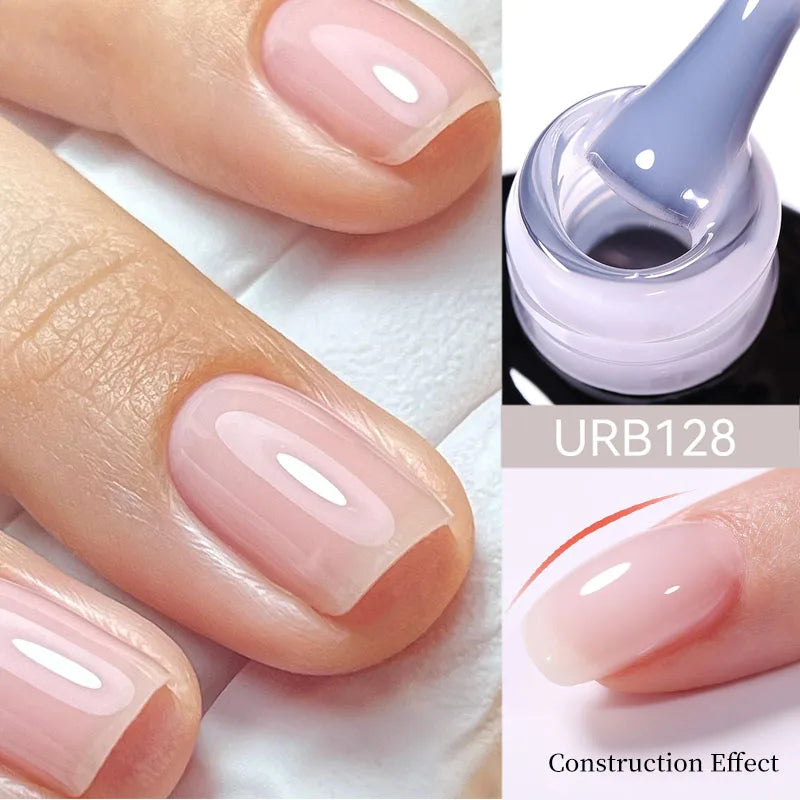 UR SUGAR-Gel de base en caoutchouc cristal nude, vernis à ongles UV LED, document naturel, semi-continu, trempage, 7ml