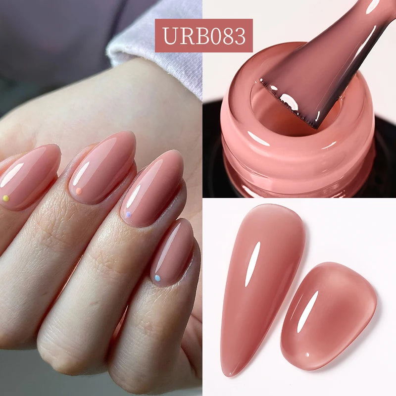 UR SUGAR-Gel de base en caoutchouc cristal nude, vernis à ongles UV LED, document naturel, semi-continu, trempage, 7ml