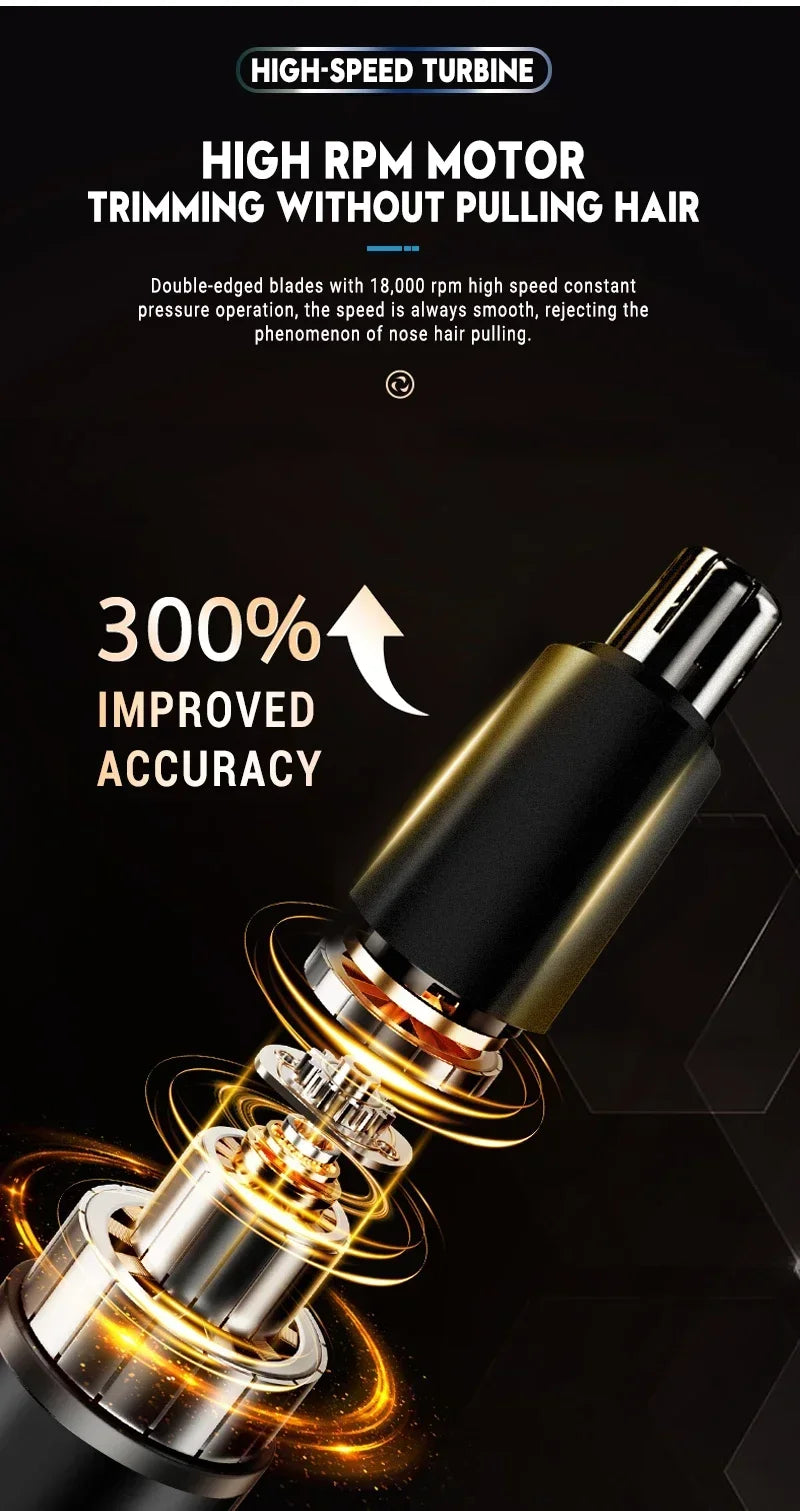 Tondeuse électrique Portable 2 en 1 pour hommes, tondeuse pour oreilles et nez, professionnelle, indolore, Portable, 2024