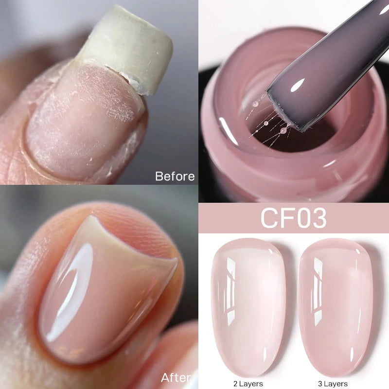 UR SUGAR-Gel de base en caoutchouc cristal nude, vernis à ongles UV LED, document naturel, semi-continu, trempage, 7ml