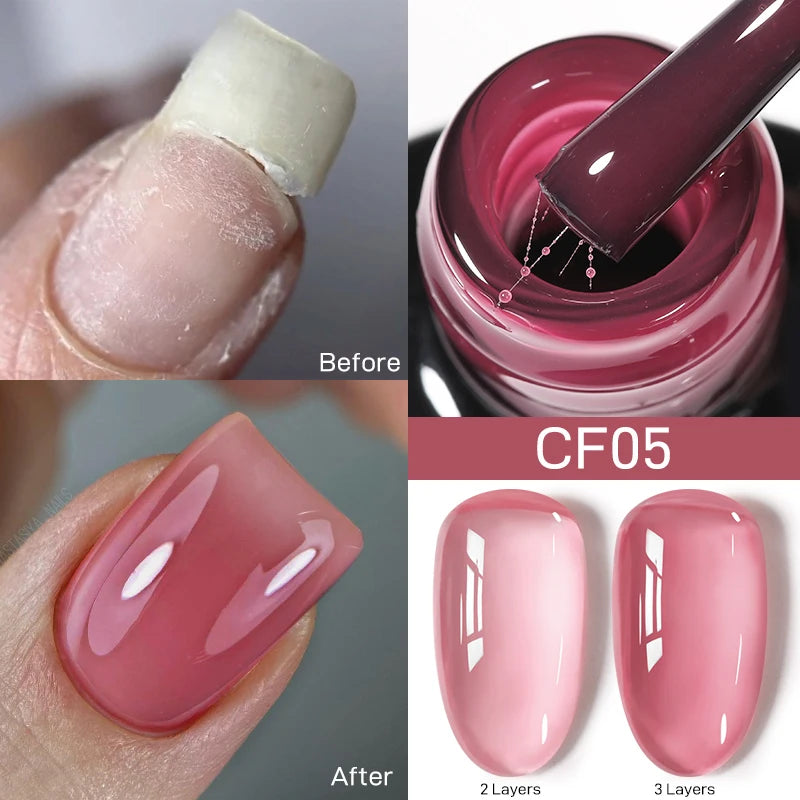 UR SUGAR-Gel de base en caoutchouc cristal nude, vernis à ongles UV LED, document naturel, semi-continu, trempage, 7ml