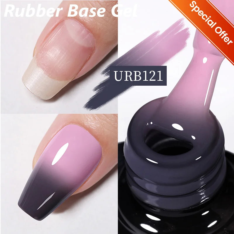 UR SUGAR-Gel de base en caoutchouc cristal nude, vernis à ongles UV LED, document naturel, semi-continu, trempage, 7ml