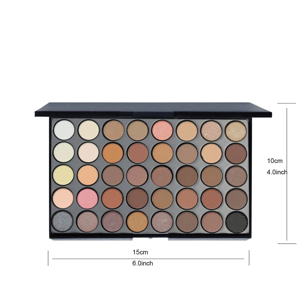 POPFEEL-Palette de fards à barrage 40 couleurs, longue durée, maquillage facile, brun, rose
