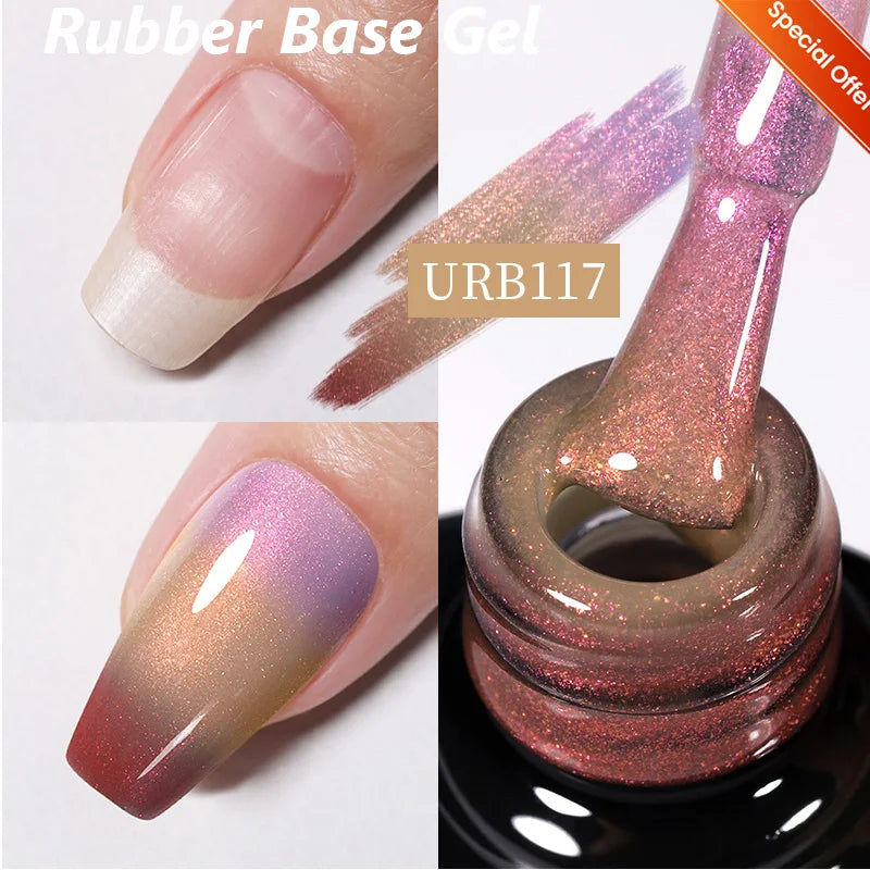 UR SUGAR-Gel de base en caoutchouc cristal nude, vernis à ongles UV LED, document naturel, semi-continu, trempage, 7ml