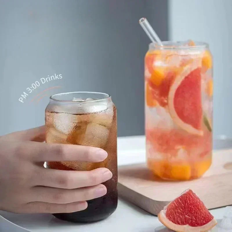 300 ml/550 ml Glasbecher mit Bambusdeckel für das Frühstück zu Hause