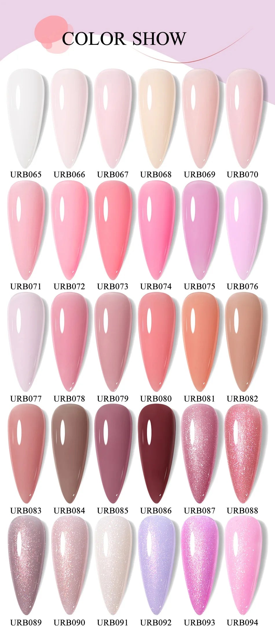 UR SUGAR-Gel de base en caoutchouc cristal nude, vernis à ongles UV LED, document naturel, semi-continu, trempage, 7ml