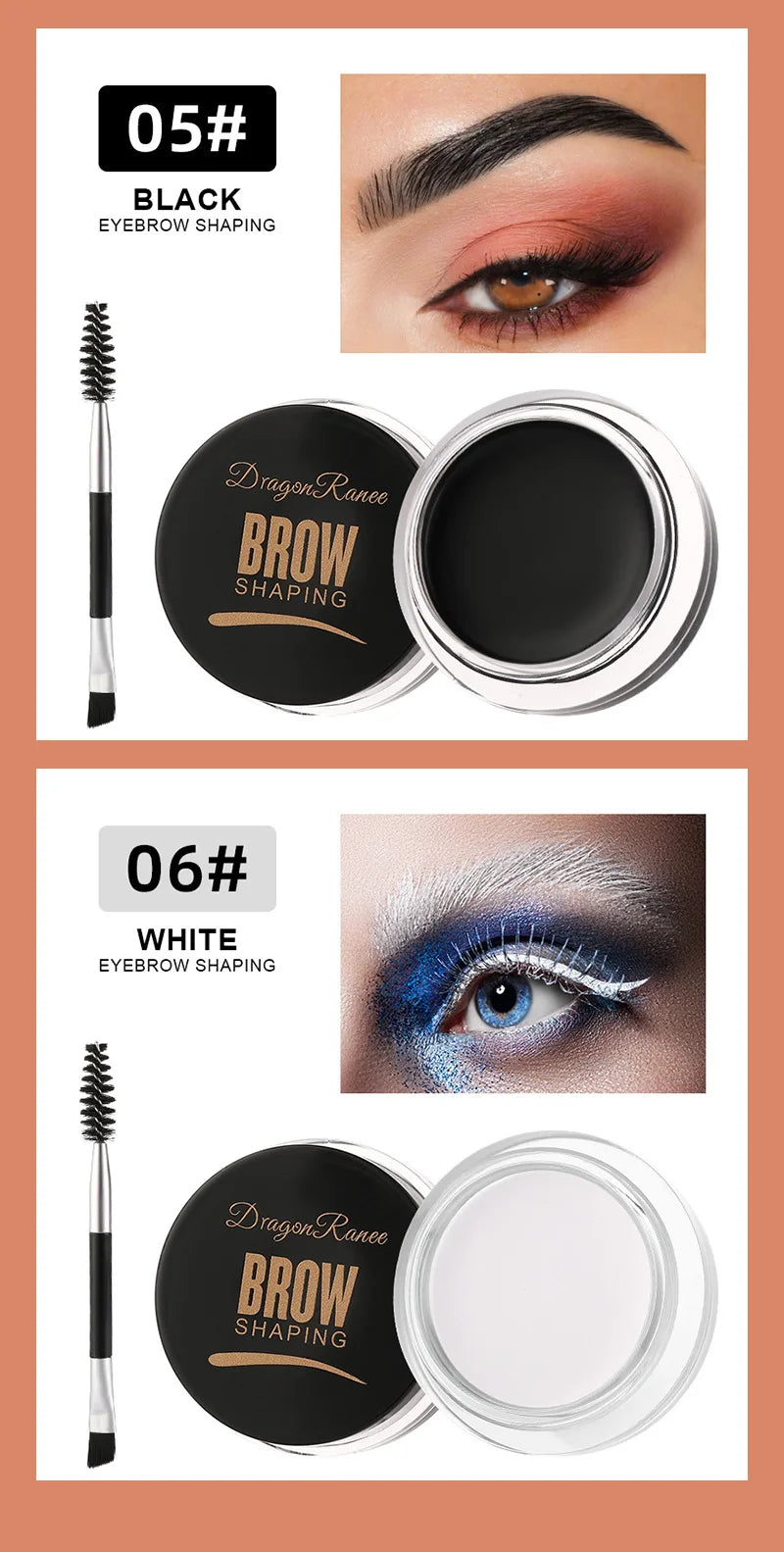 Dragon Ranee-Eyebloguing Crème coiffante, EyebloggGel, Regina Avertir, Blanc, 6 couleurs