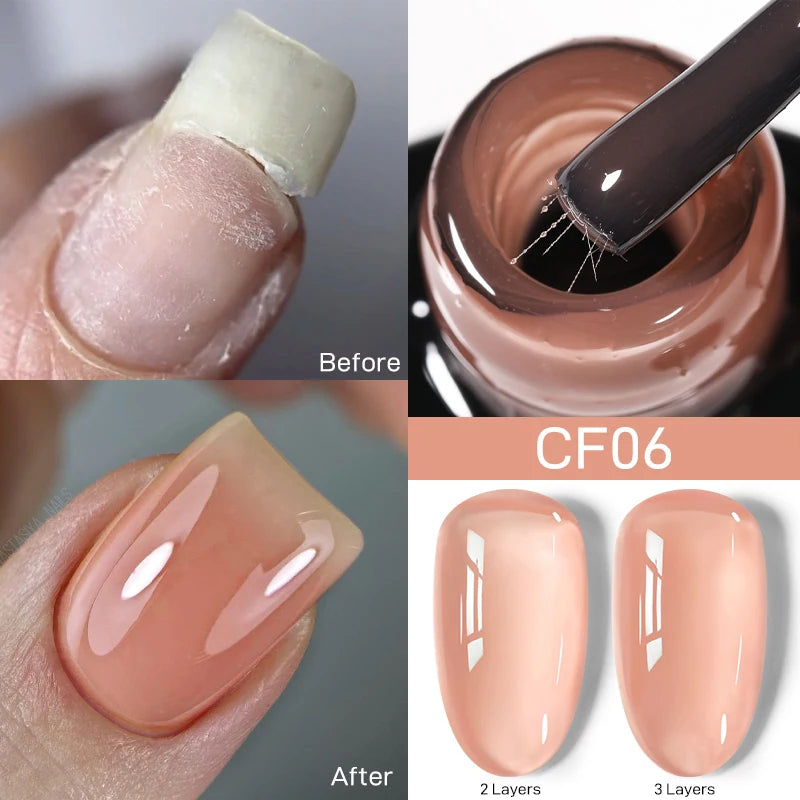 UR SUGAR-Gel de base en caoutchouc cristal nude, vernis à ongles UV LED, document naturel, semi-continu, trempage, 7ml