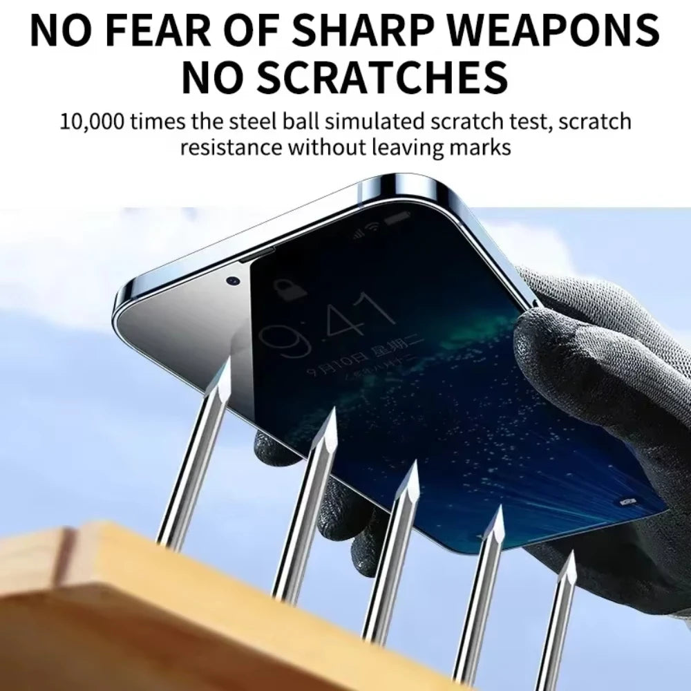 NNBILI 4 pièces couverture complète protecteur d'écran de confidentialité pour iPhone 11 12 13 14 15 16 Pro Max verre Anti-espion pour iPhone16 Plus 16e verre