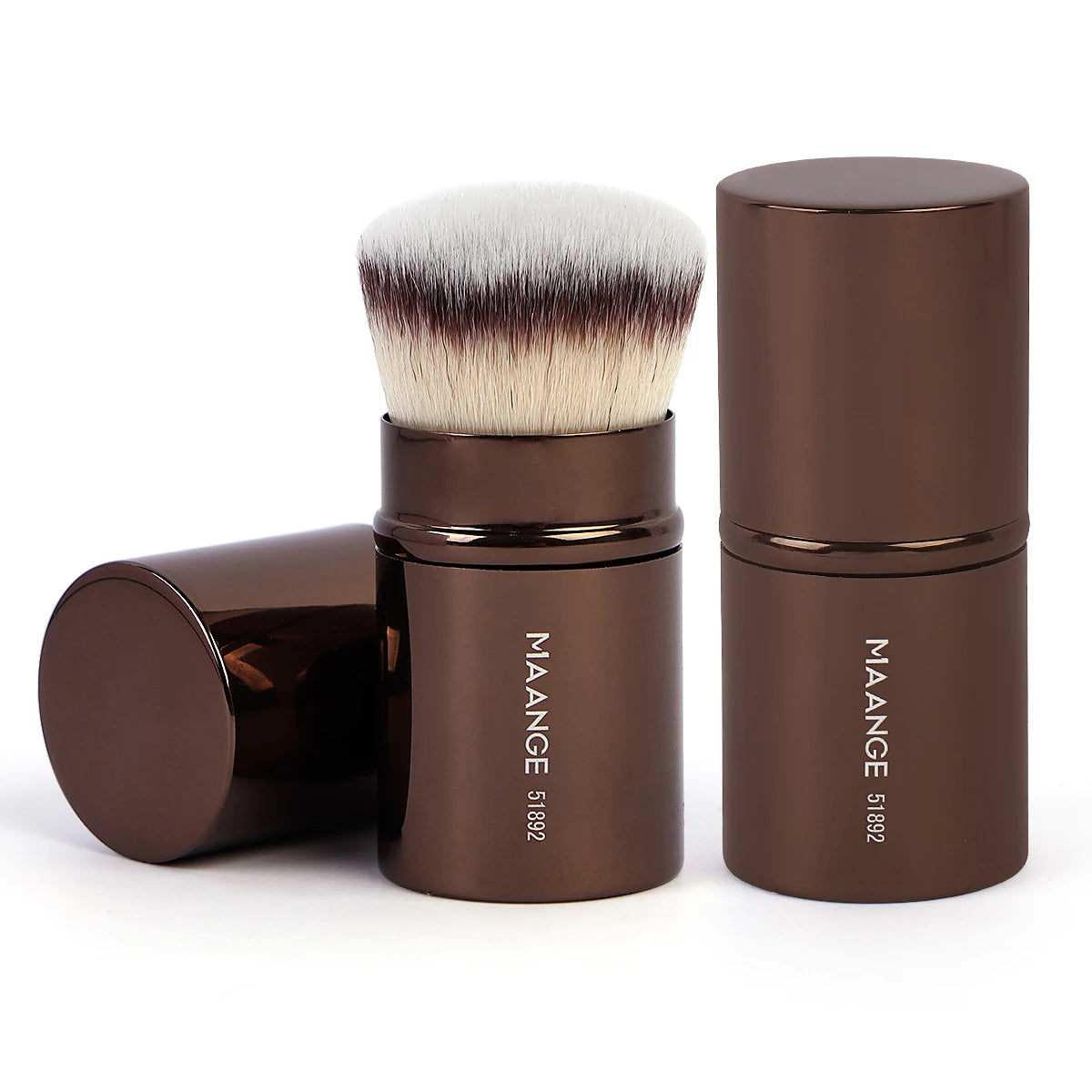 MAANGE-Pinceaux de maquillage à double tête, brosse pour fond de teint, poudre, correcteur, blush, bronzant, cheveux en fibre douce, outils de beauté cosmétiques