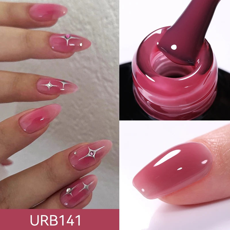 UR SUGAR-Gel de base en caoutchouc cristal nude, vernis à ongles UV LED, document naturel, semi-continu, trempage, 7ml
