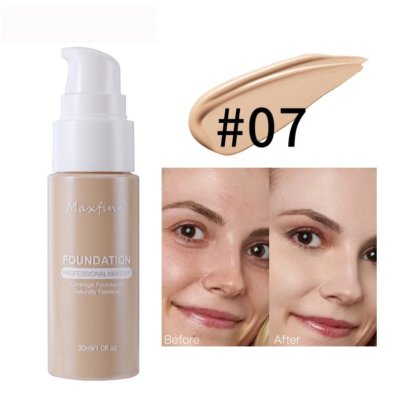 Fond de teint liquide résistant à la sueur, correcteur efficace, maquillage imperméable, cosmétiques professionnels