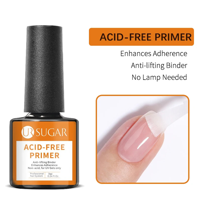 UR SUGAR-Gel de base en caoutchouc cristal nude, vernis à ongles UV LED, document naturel, semi-continu, trempage, 7ml