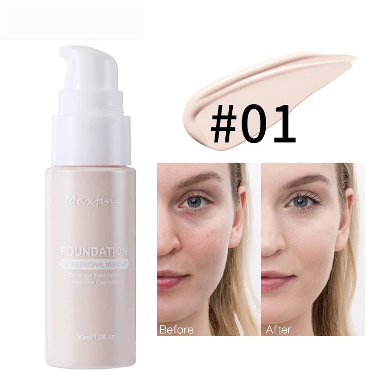 Fond de teint liquide résistant à la sueur, correcteur efficace, maquillage imperméable, cosmétiques professionnels