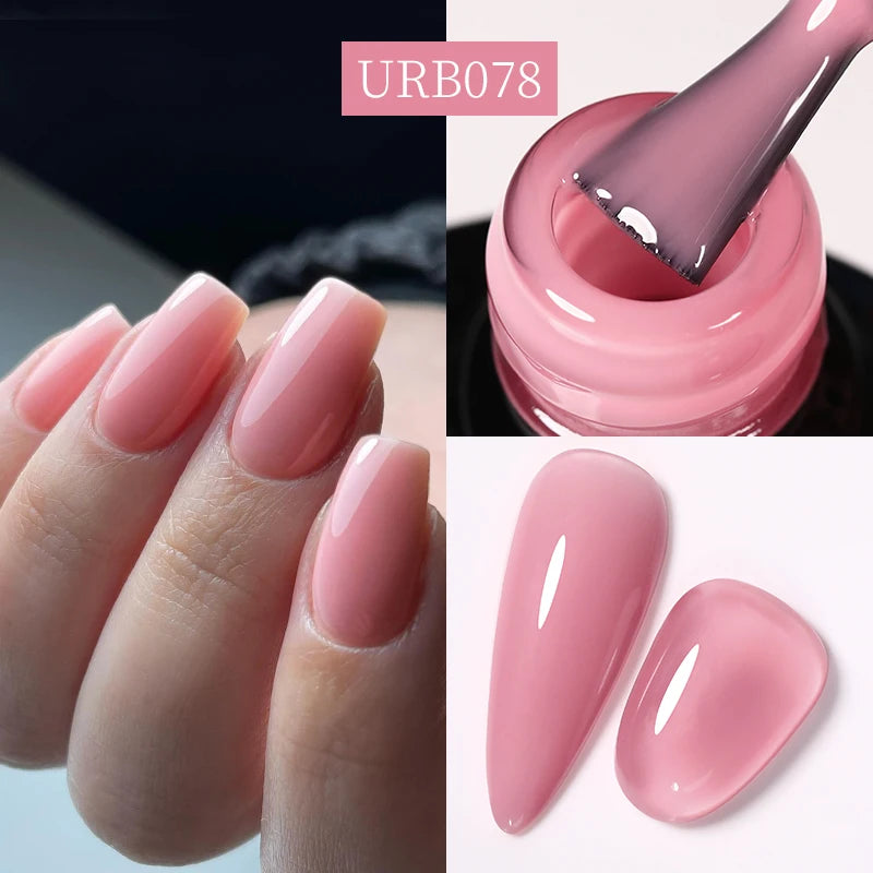 UR SUGAR-Gel de base en caoutchouc cristal nude, vernis à ongles UV LED, document naturel, semi-continu, trempage, 7ml
