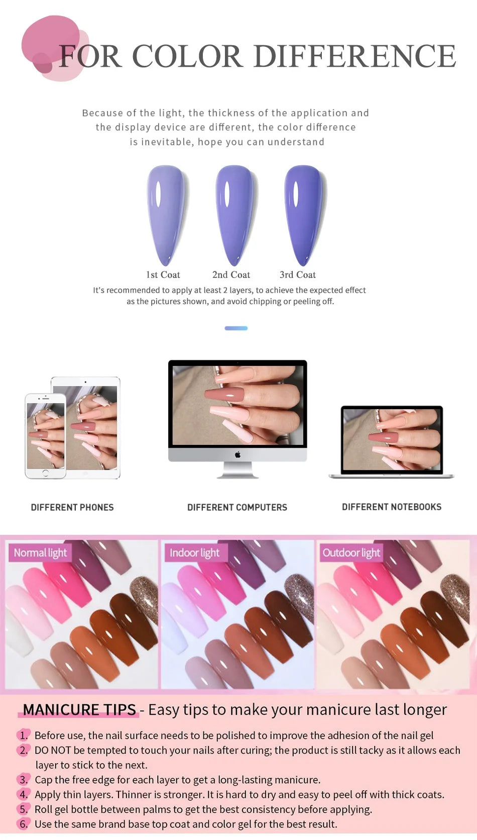 UR SUGAR-Gel de base en caoutchouc cristal nude, vernis à ongles UV LED, document naturel, semi-continu, trempage, 7ml