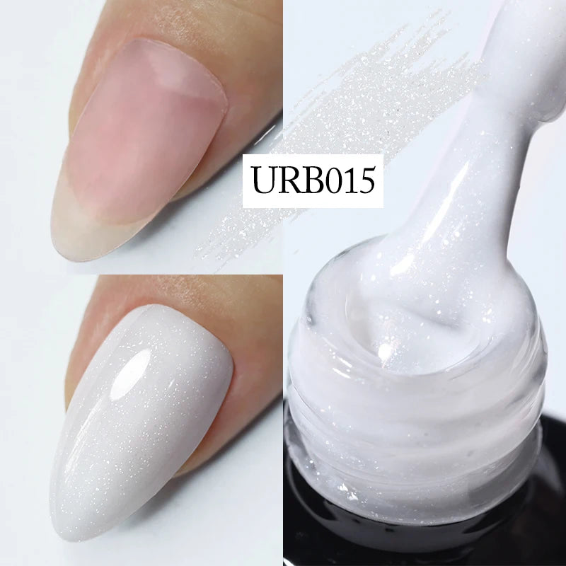 UR SUGAR-Gel de base en caoutchouc cristal nude, vernis à ongles UV LED, document naturel, semi-continu, trempage, 7ml