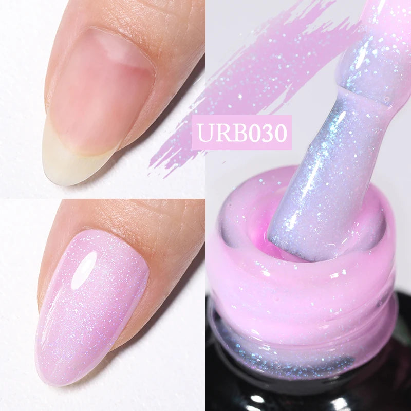 UR SUGAR-Gel de base en caoutchouc cristal nude, vernis à ongles UV LED, document naturel, semi-continu, trempage, 7ml