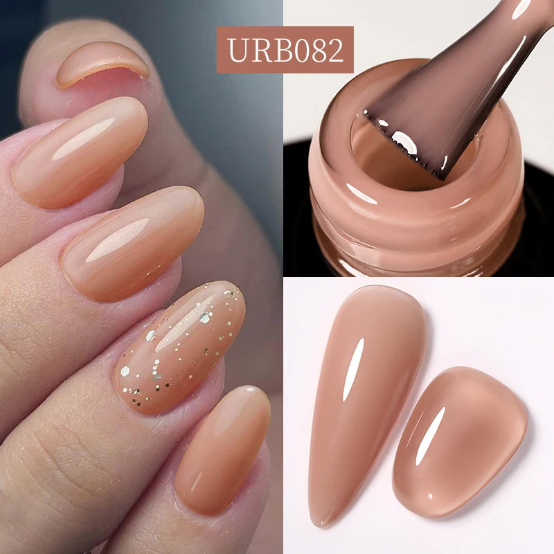 UR SUGAR-Gel de base en caoutchouc cristal nude, vernis à ongles UV LED, document naturel, semi-continu, trempage, 7ml