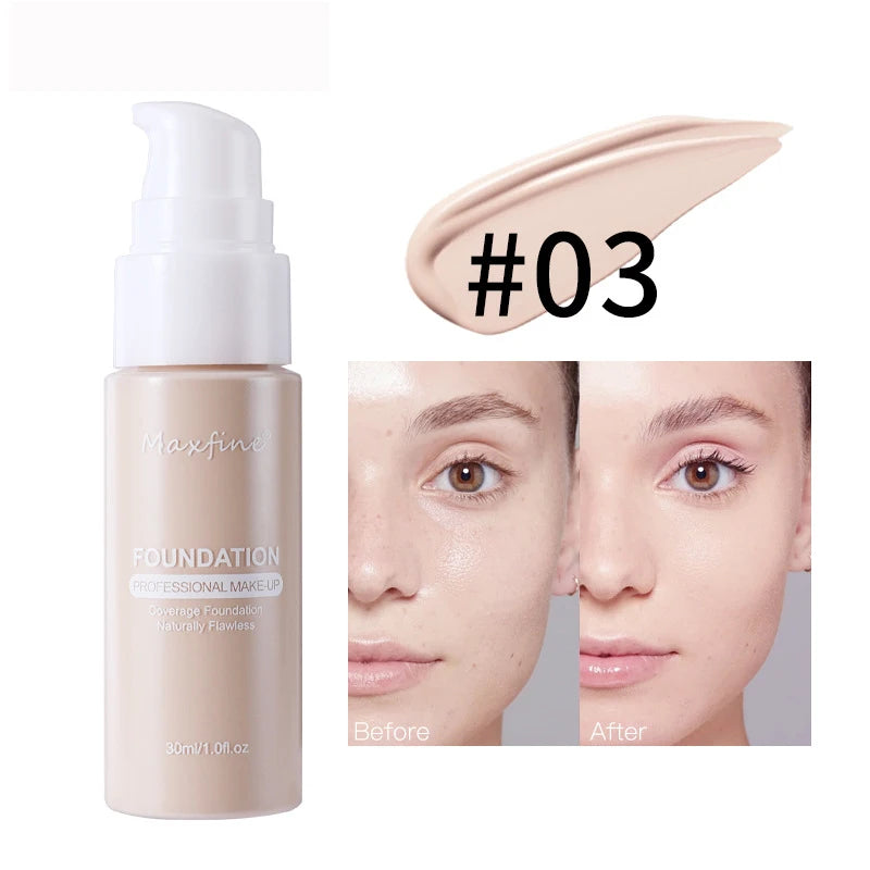 Fond de teint liquide résistant à la sueur, correcteur efficace, maquillage imperméable, cosmétiques professionnels