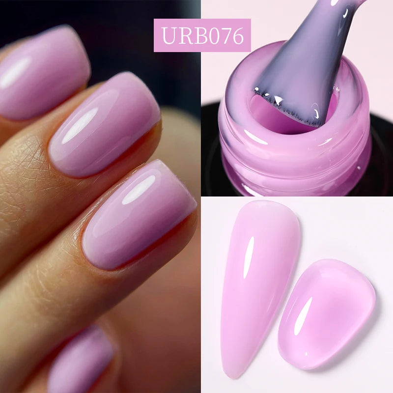 UR SUGAR-Gel de base en caoutchouc cristal nude, vernis à ongles UV LED, document naturel, semi-continu, trempage, 7ml