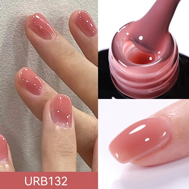 UR SUGAR-Gel de base en caoutchouc cristal nude, vernis à ongles UV LED, document naturel, semi-continu, trempage, 7ml