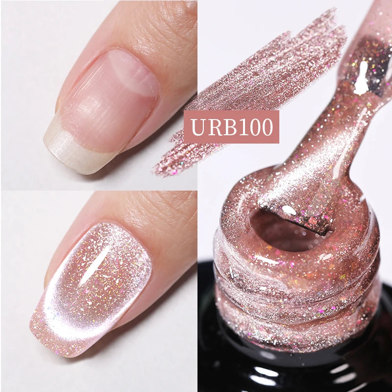 UR SUGAR-Gel de base en caoutchouc cristal nude, vernis à ongles UV LED, document naturel, semi-continu, trempage, 7ml