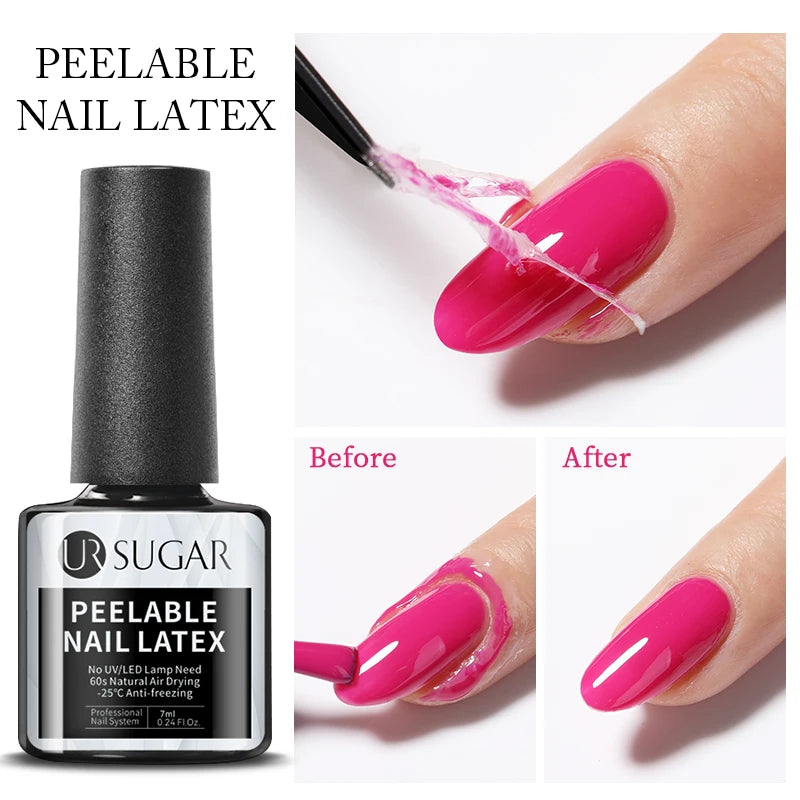 UR SUGAR-Gel de base en caoutchouc cristal nude, vernis à ongles UV LED, document naturel, semi-continu, trempage, 7ml