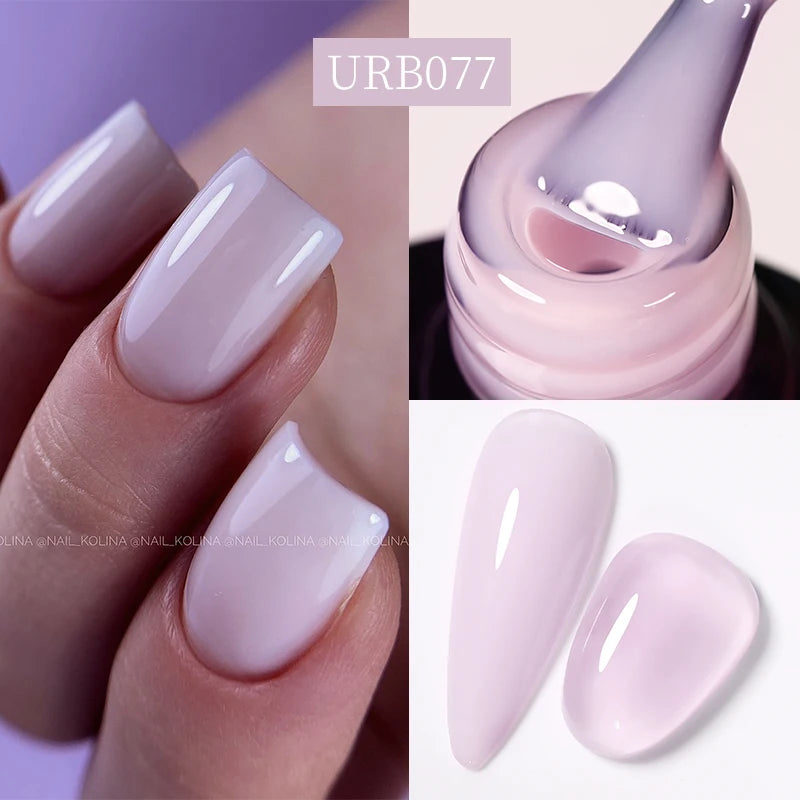 UR SUGAR-Gel de base en caoutchouc cristal nude, vernis à ongles UV LED, document naturel, semi-continu, trempage, 7ml