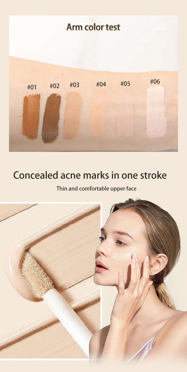 Correcteur liquide mat, haute couverture, imperméable, contrôle de l'huile, hydratant, longue durée, maquillage professionnel pour le visage