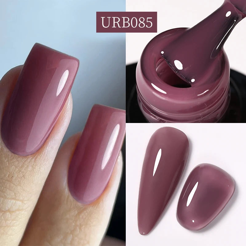 UR SUGAR-Gel de base en caoutchouc cristal nude, vernis à ongles UV LED, document naturel, semi-continu, trempage, 7ml