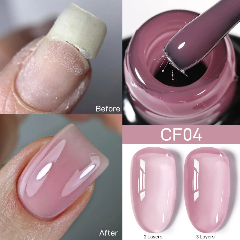 UR SUGAR-Gel de base en caoutchouc cristal nude, vernis à ongles UV LED, document naturel, semi-continu, trempage, 7ml