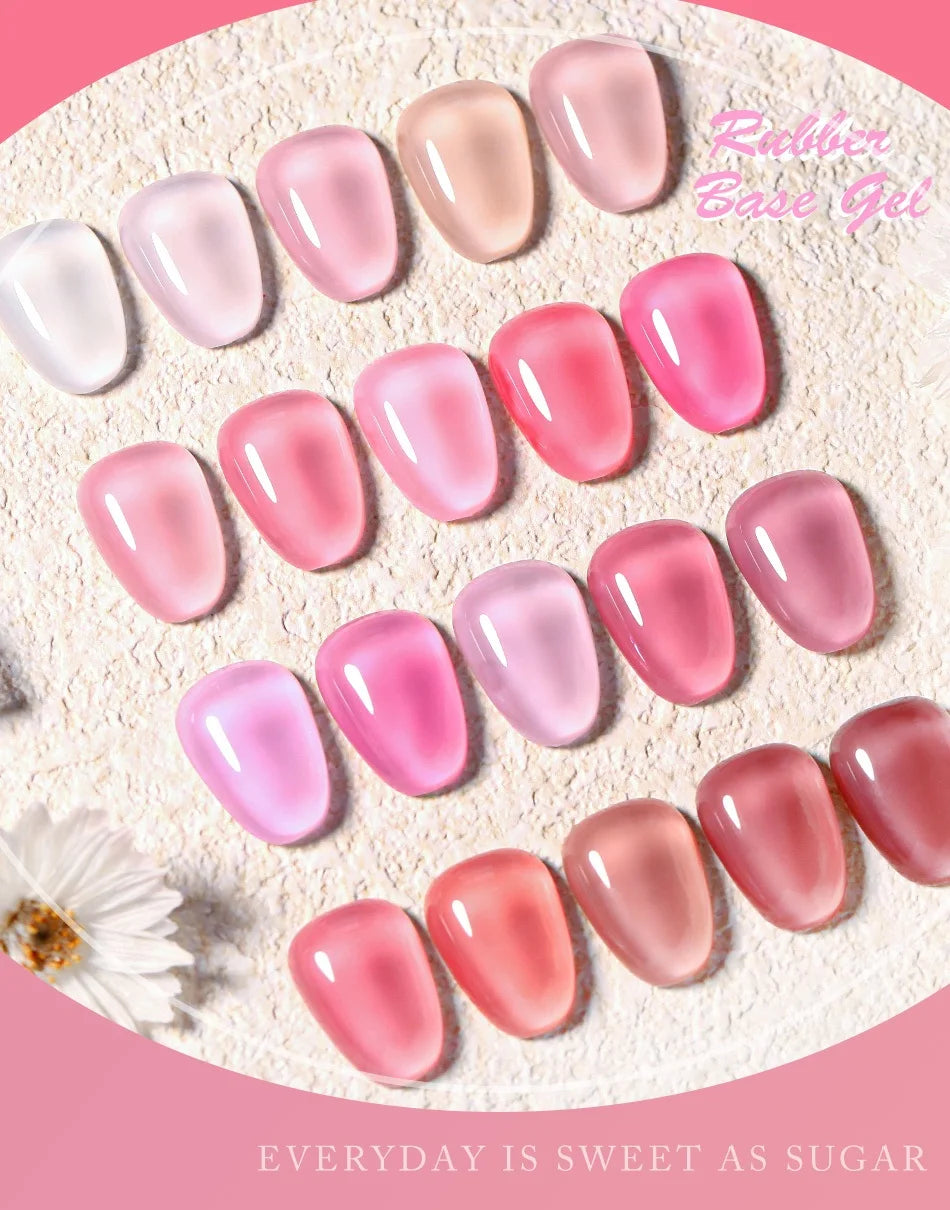 UR SUGAR-Gel de base en caoutchouc cristal nude, vernis à ongles UV LED, document naturel, semi-continu, trempage, 7ml
