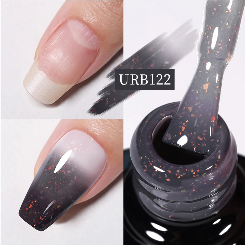 UR SUGAR-Gel de base en caoutchouc cristal nude, vernis à ongles UV LED, document naturel, semi-continu, trempage, 7ml