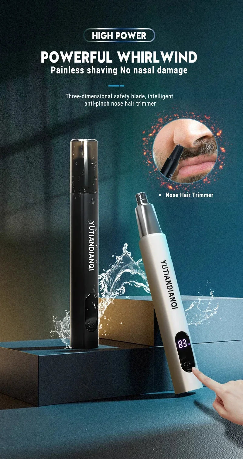 Tondeuse électrique Portable 2 en 1 pour hommes, tondeuse pour oreilles et nez, professionnelle, indolore, Portable, 2024