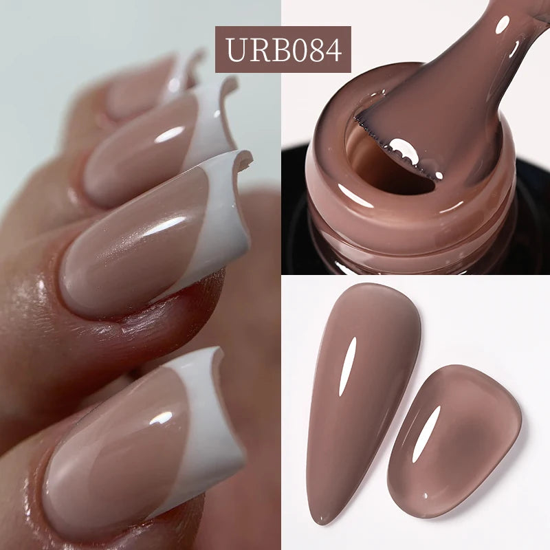 UR SUGAR-Gel de base en caoutchouc cristal nude, vernis à ongles UV LED, document naturel, semi-continu, trempage, 7ml