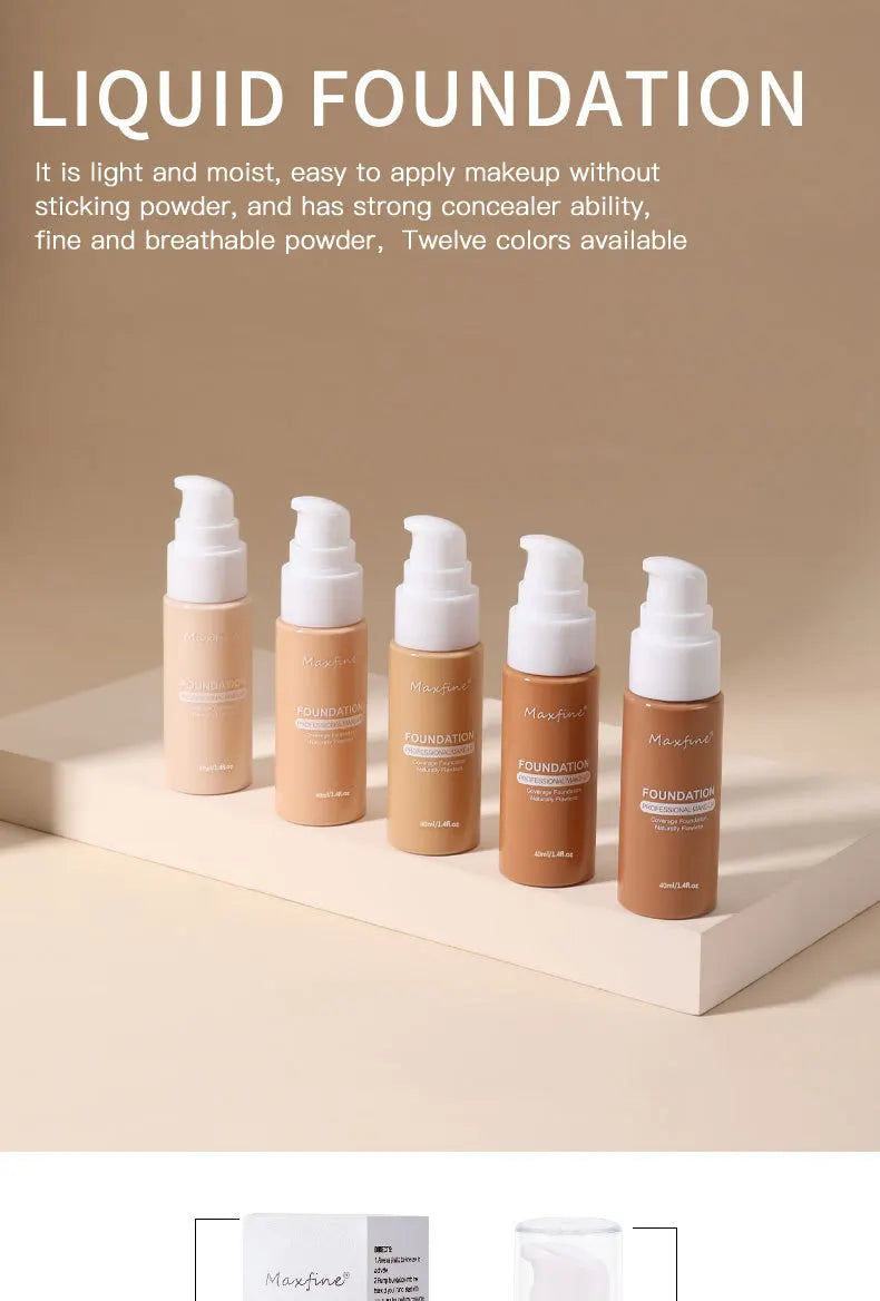 Fond de teint liquide résistant à la sueur, correcteur efficace, maquillage imperméable, cosmétiques professionnels
