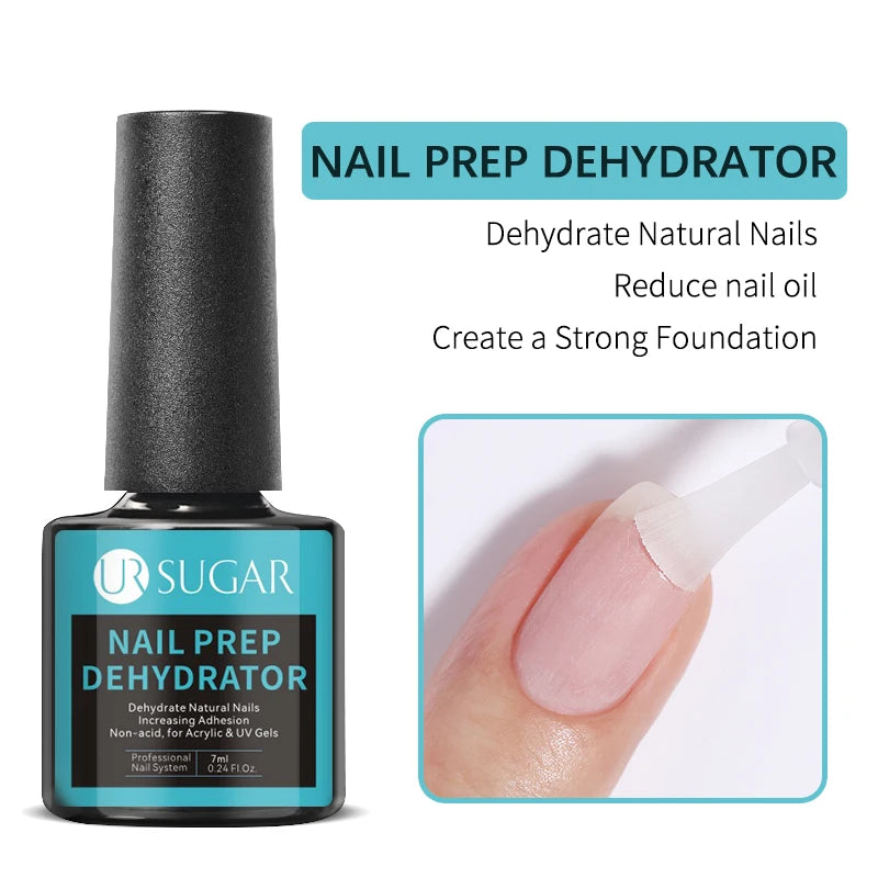 UR SUGAR-Gel de base en caoutchouc cristal nude, vernis à ongles UV LED, document naturel, semi-continu, trempage, 7ml