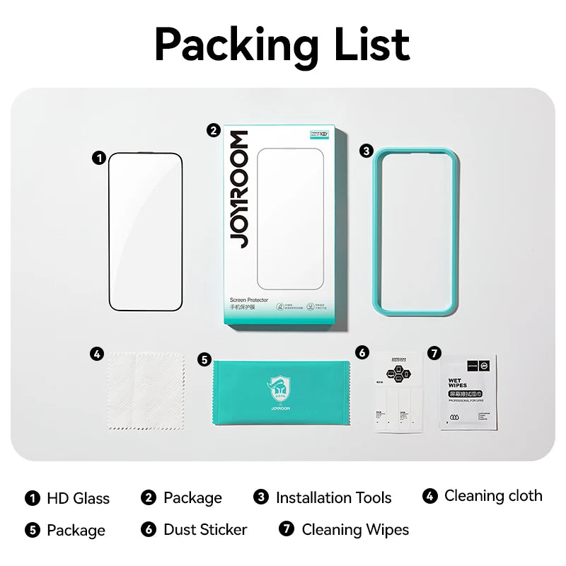 Pomerroom-Protecteur d'écran en verre HD, Plein écran, Protection en verre du Guatemala pour iPhone, 16, 15, 14, 13, 12, 11 Pro Max, 1 PC, 2 PC, 3PC