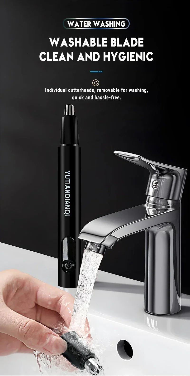 Tondeuse électrique Portable 2 en 1 pour hommes, tondeuse pour oreilles et nez, professionnelle, indolore, Portable, 2024