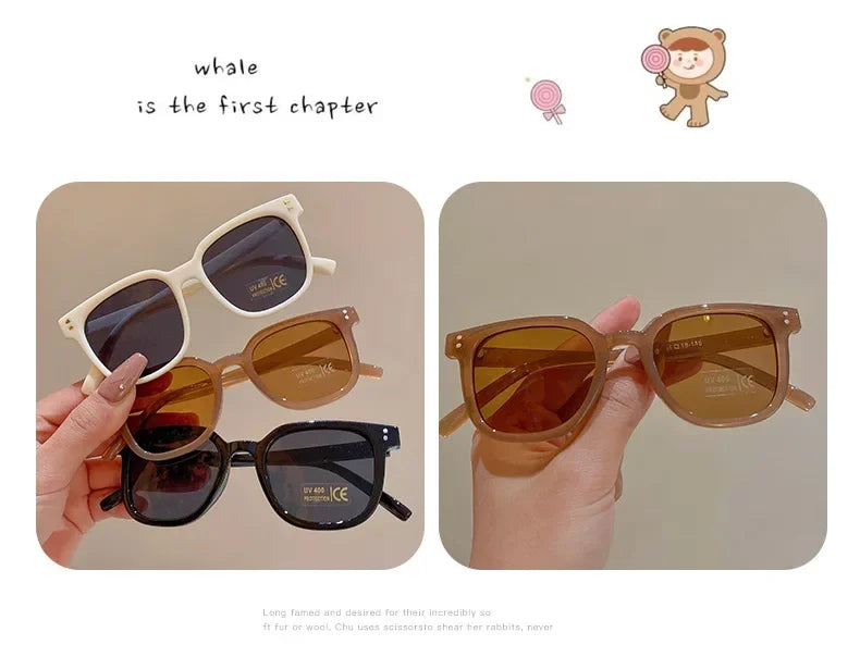Children Sunglasses Vintage Square UV400 Sun Glasses Outdoor Cute Girl Boy Fashion Glasses Protection Classic Kids Sunglasses
