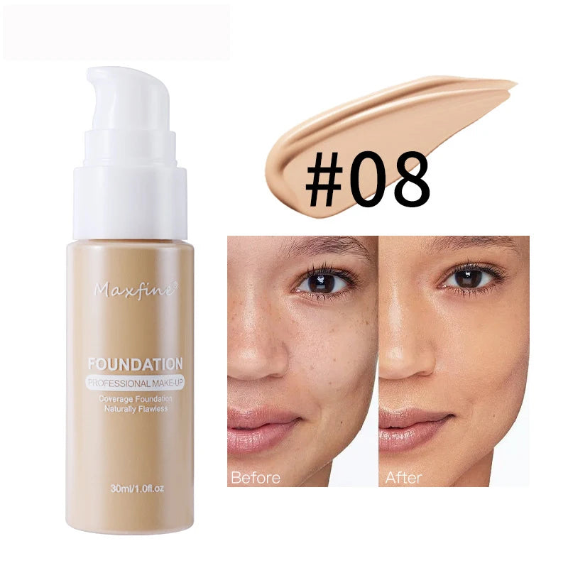 Fond de teint liquide résistant à la sueur, correcteur efficace, maquillage imperméable, cosmétiques professionnels
