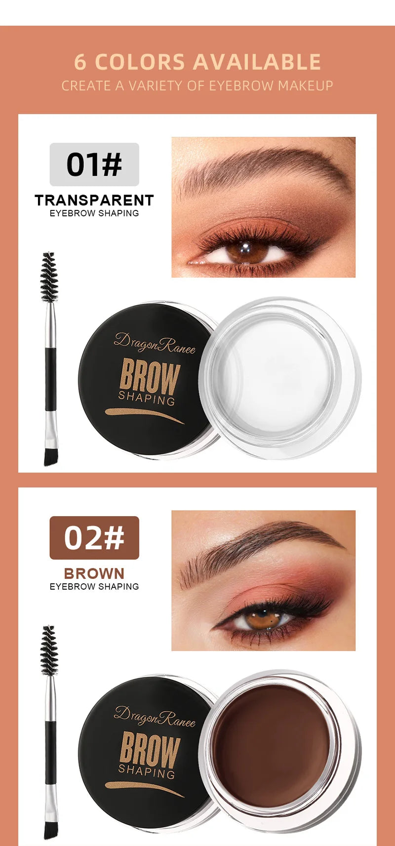 Dragon Ranee-Eyebloguing Crème coiffante, EyebloggGel, Regina Avertir, Blanc, 6 couleurs