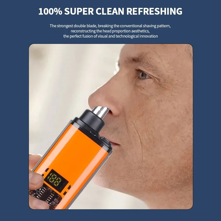 Tondeuse électrique Portable 2 en 1 pour hommes, tondeuse pour oreilles et nez, professionnelle, indolore, Portable, 2024