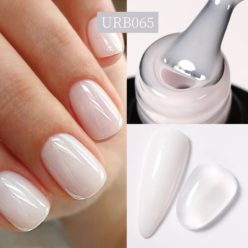 UR SUGAR-Gel de base en caoutchouc cristal nude, vernis à ongles UV LED, document naturel, semi-continu, trempage, 7ml